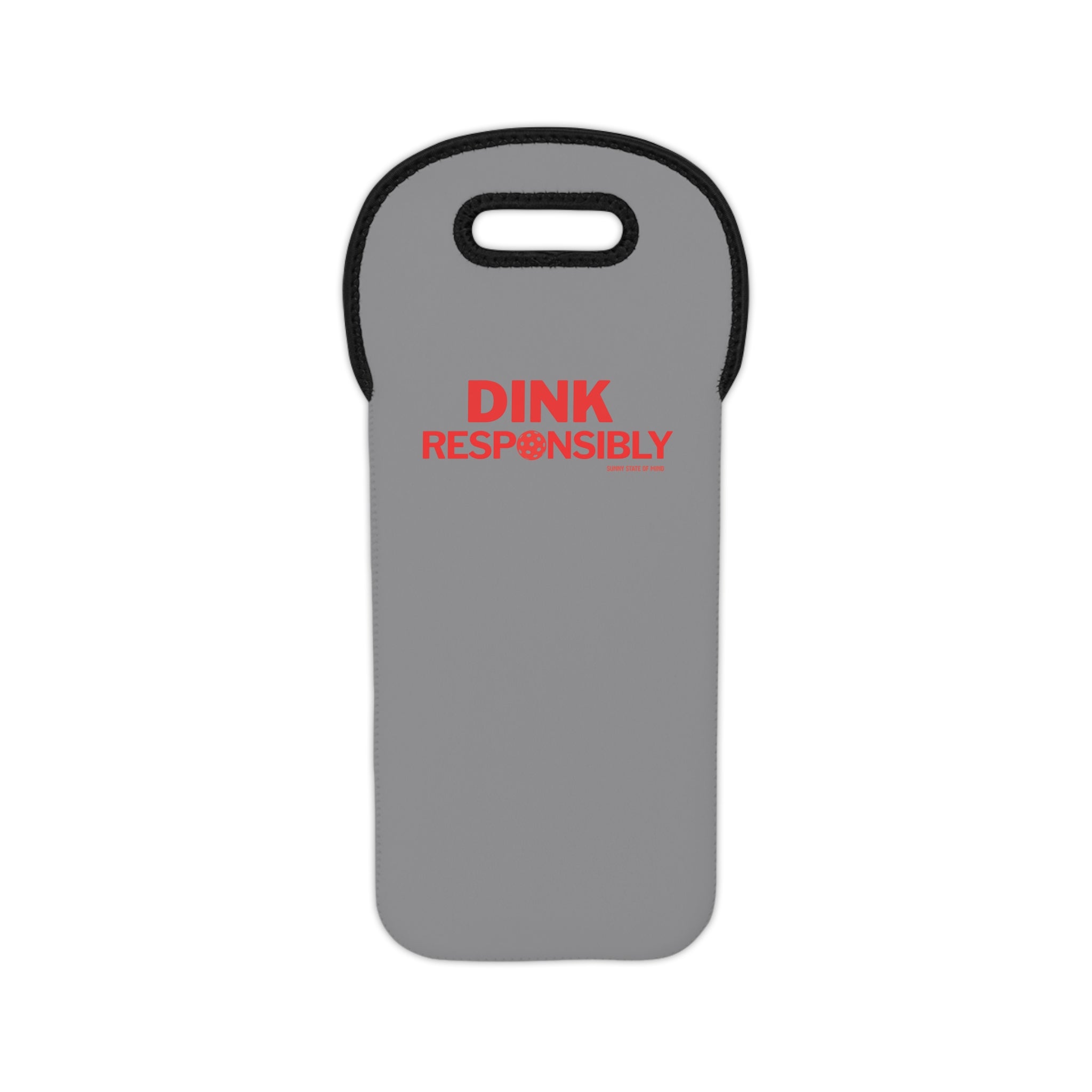 Wine Tote Bag - DINK RESPONSIBLY | Fun Neoprene Bag for Picnics, Parties & Court-Side Cheers