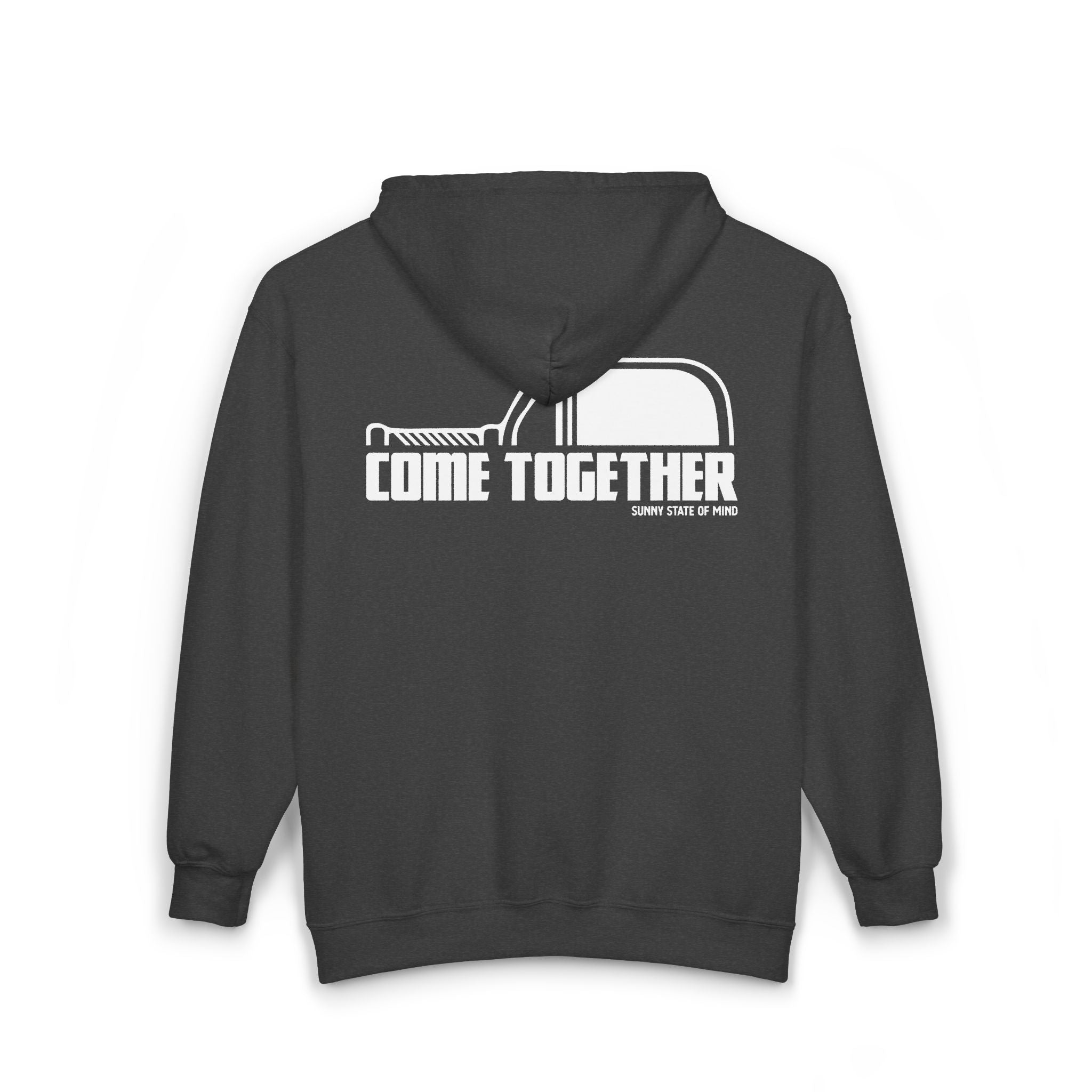 Pickleball “Come Together” Zip-Up Hoodie – Retro Unisex Style