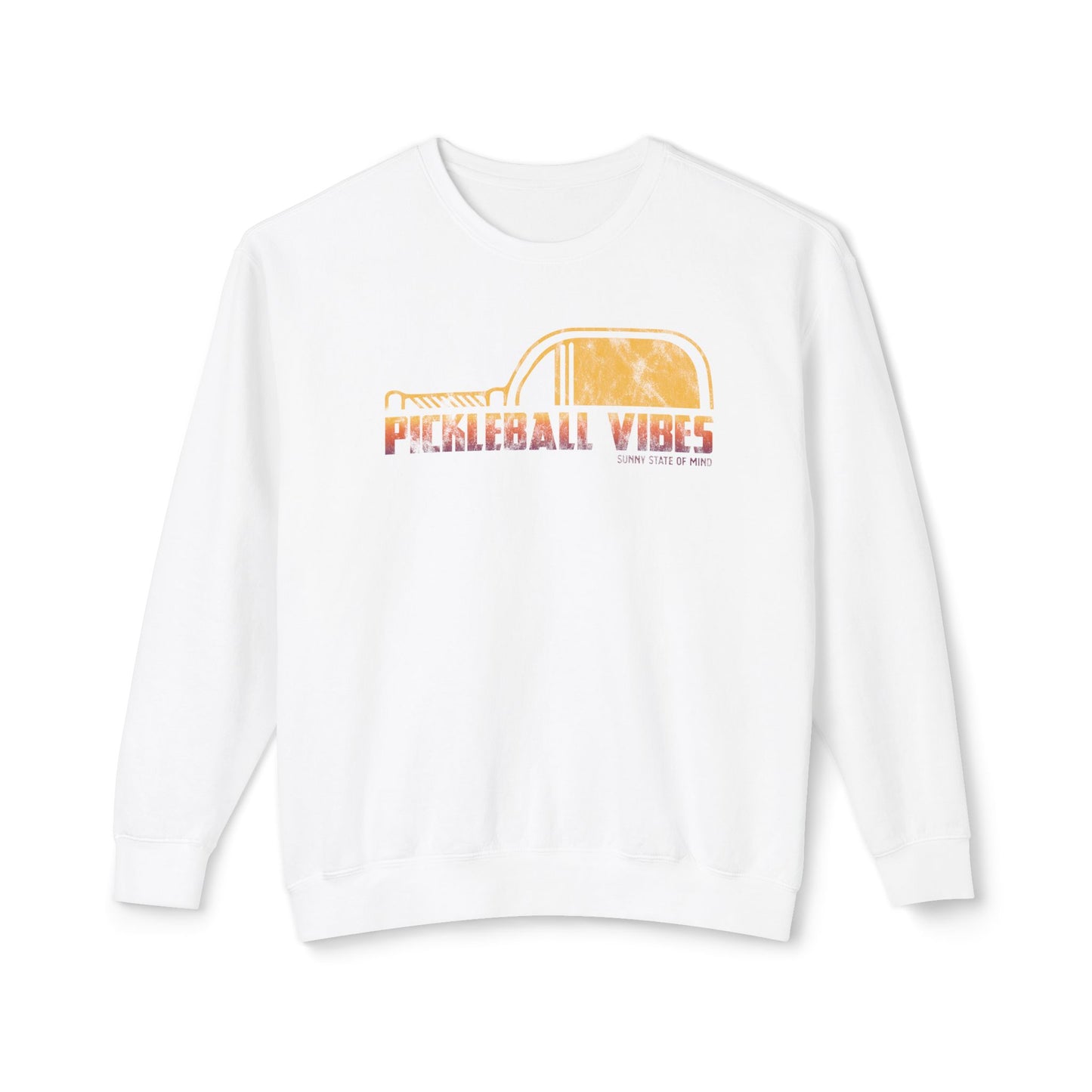 Lightweight Pickleball Vibes Crewneck Sweatshirt Unisex