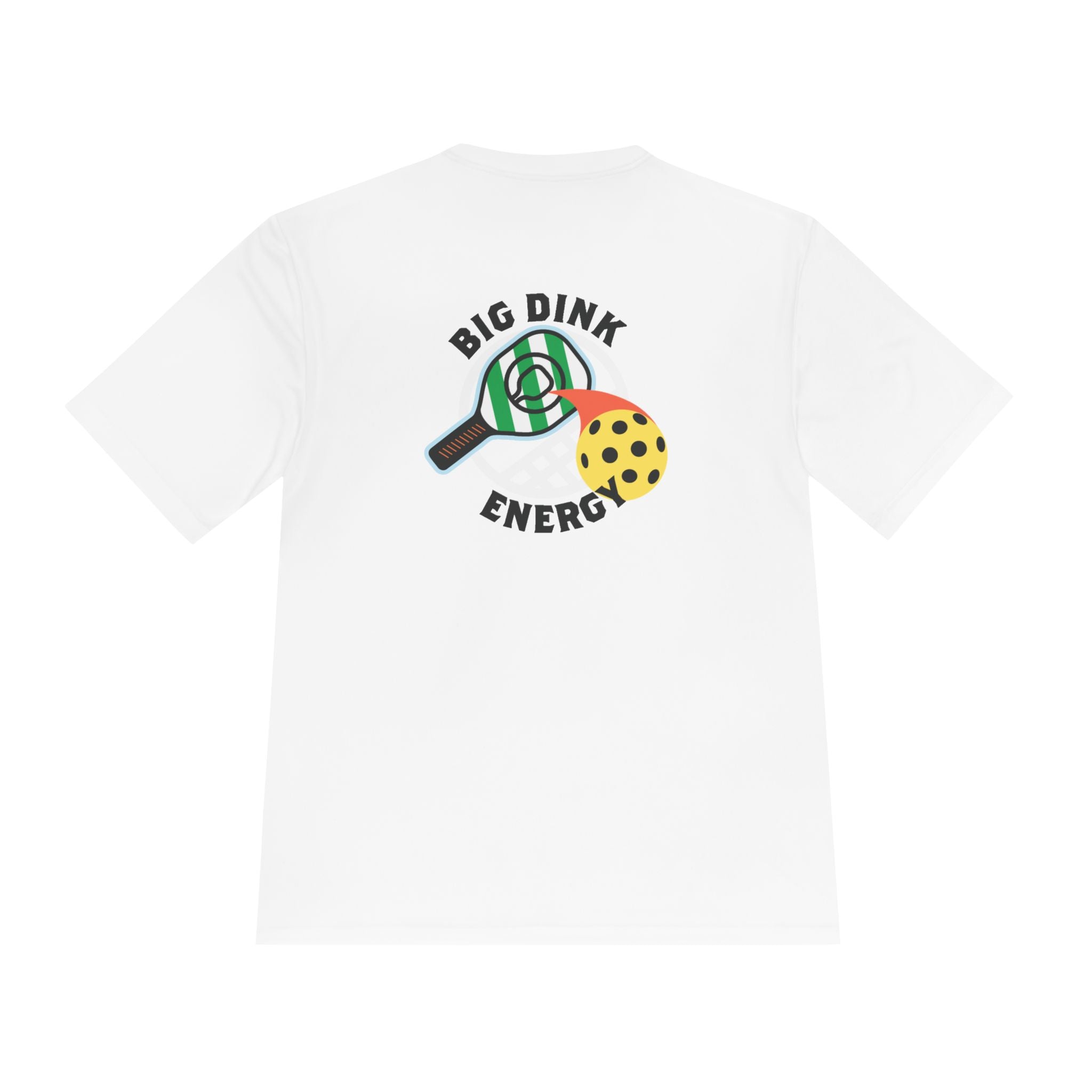 Big Dink Energy Unisex Performance Tee Heather Grey with Green