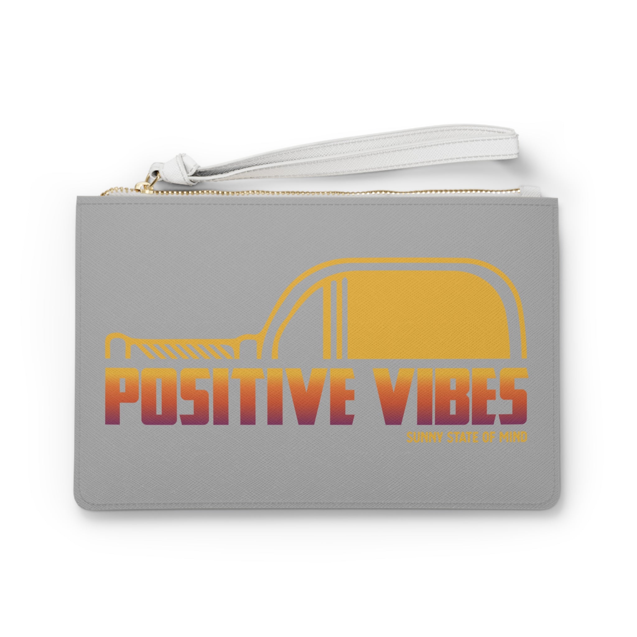 Pickleball Clutch Bag - Positive Vibes, Sporty Accessory, Fun Gift for Players, Trendy Wristlet, Summer Vibes, Lifestyle Bag