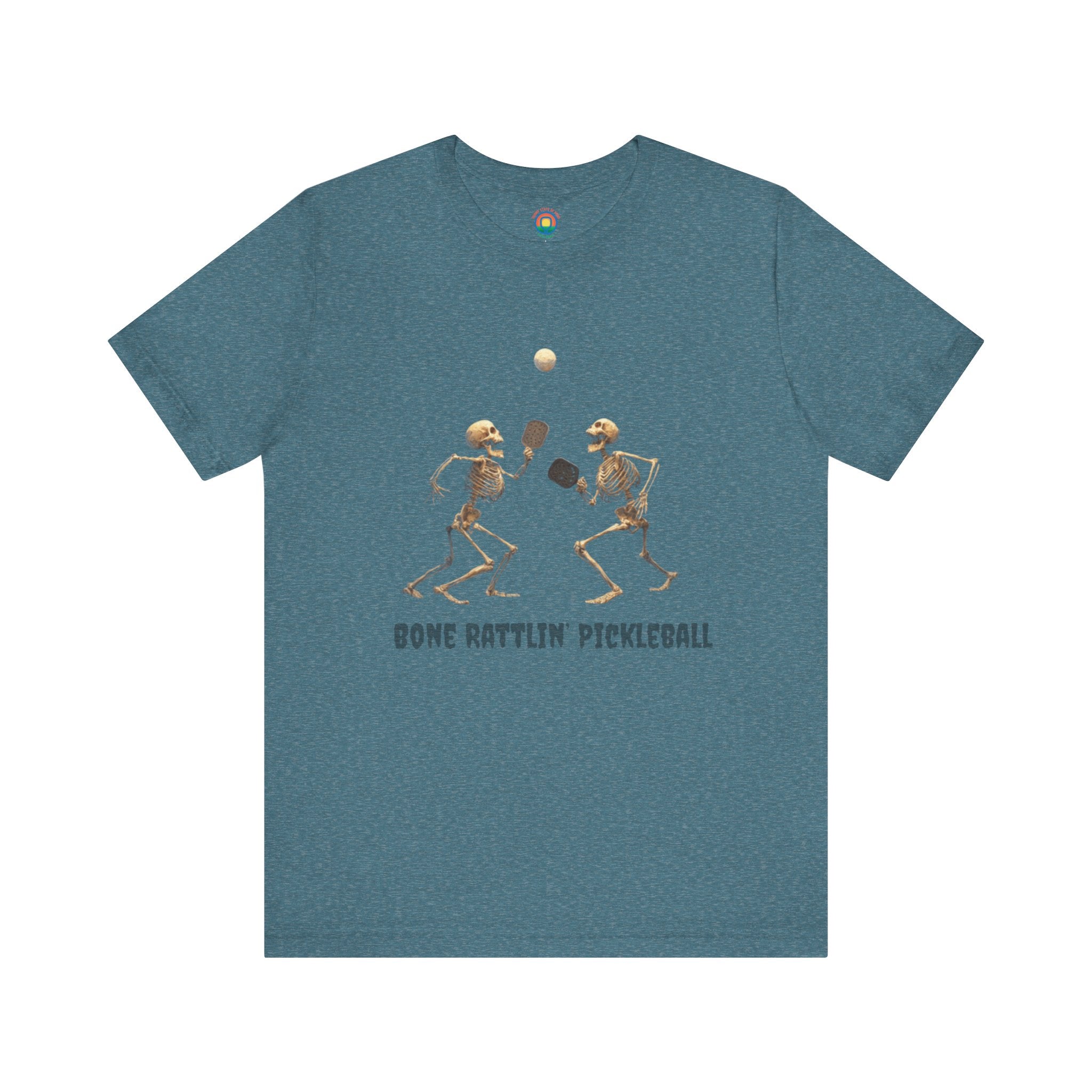 Skeleton Rattlin' Pickleball Tee – Funny Halloween Unisex Shirt for Players, Casual Style & Gift for Friends