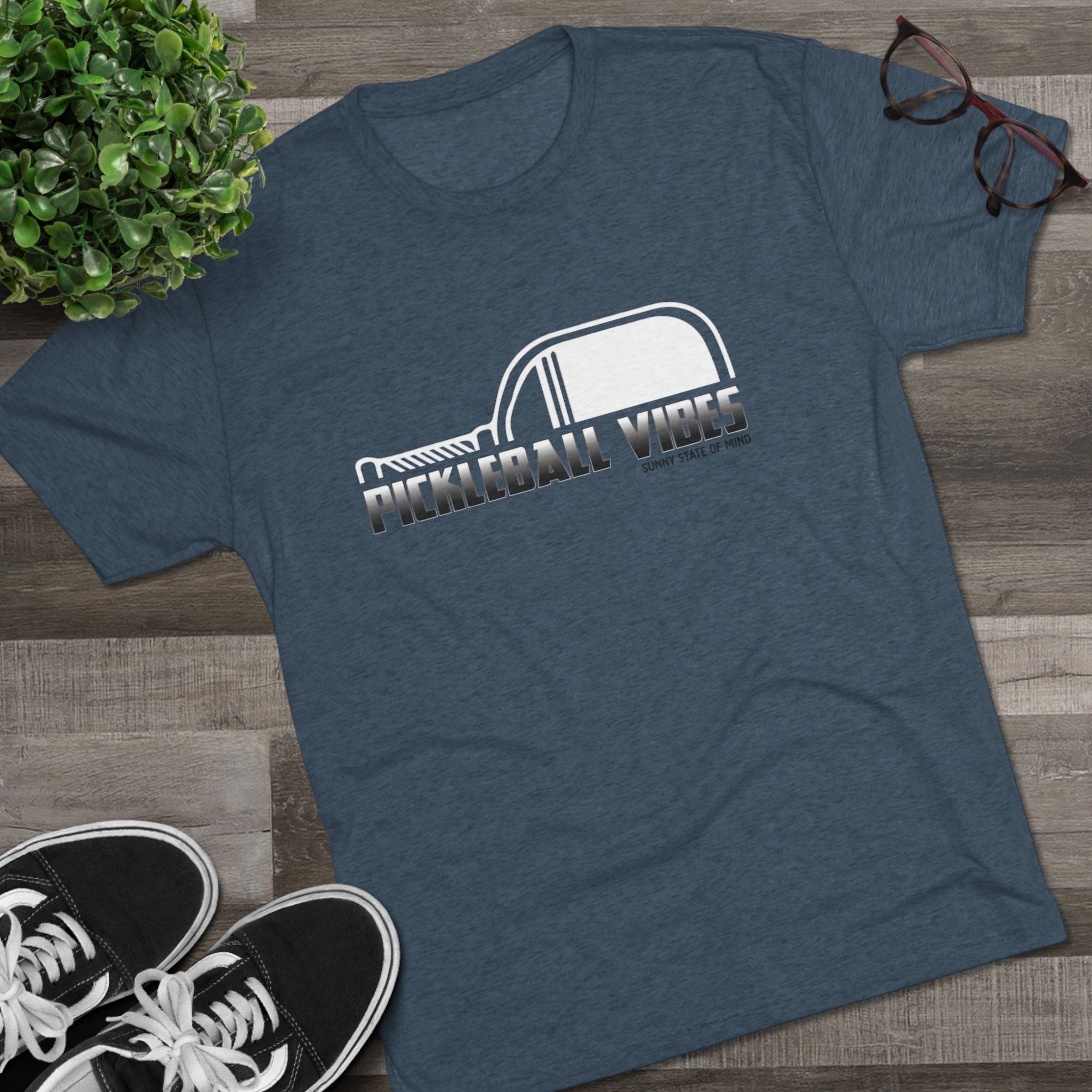 Pickleball Vibes – Retro Black Edition Unisex Tri-Blend Tee