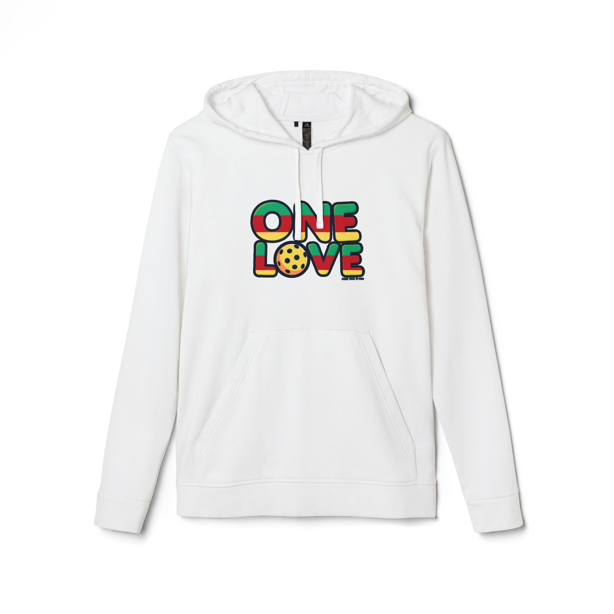 One Love adidas Unisex Fleece Hoodie - Celebrate Unity and Comfort