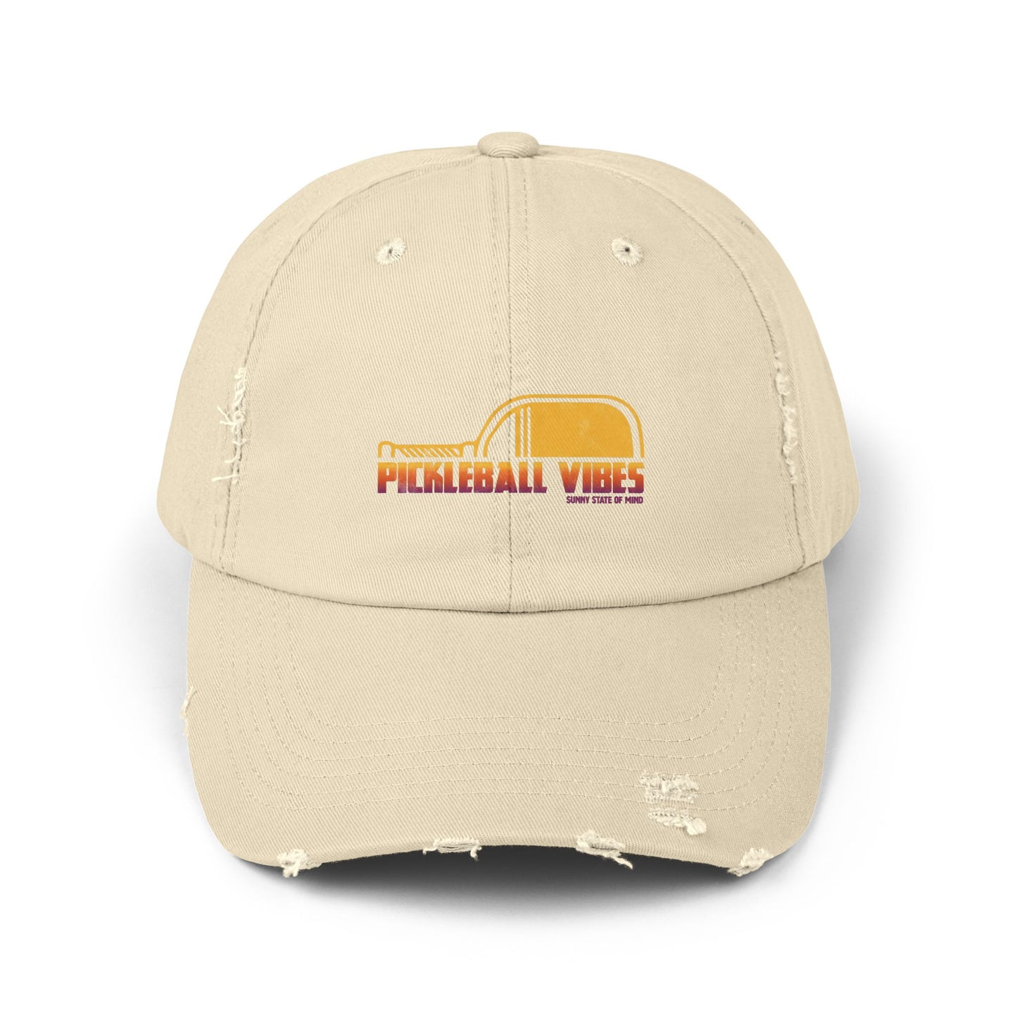 Pickleball Vibes Unisex Distressed Cap