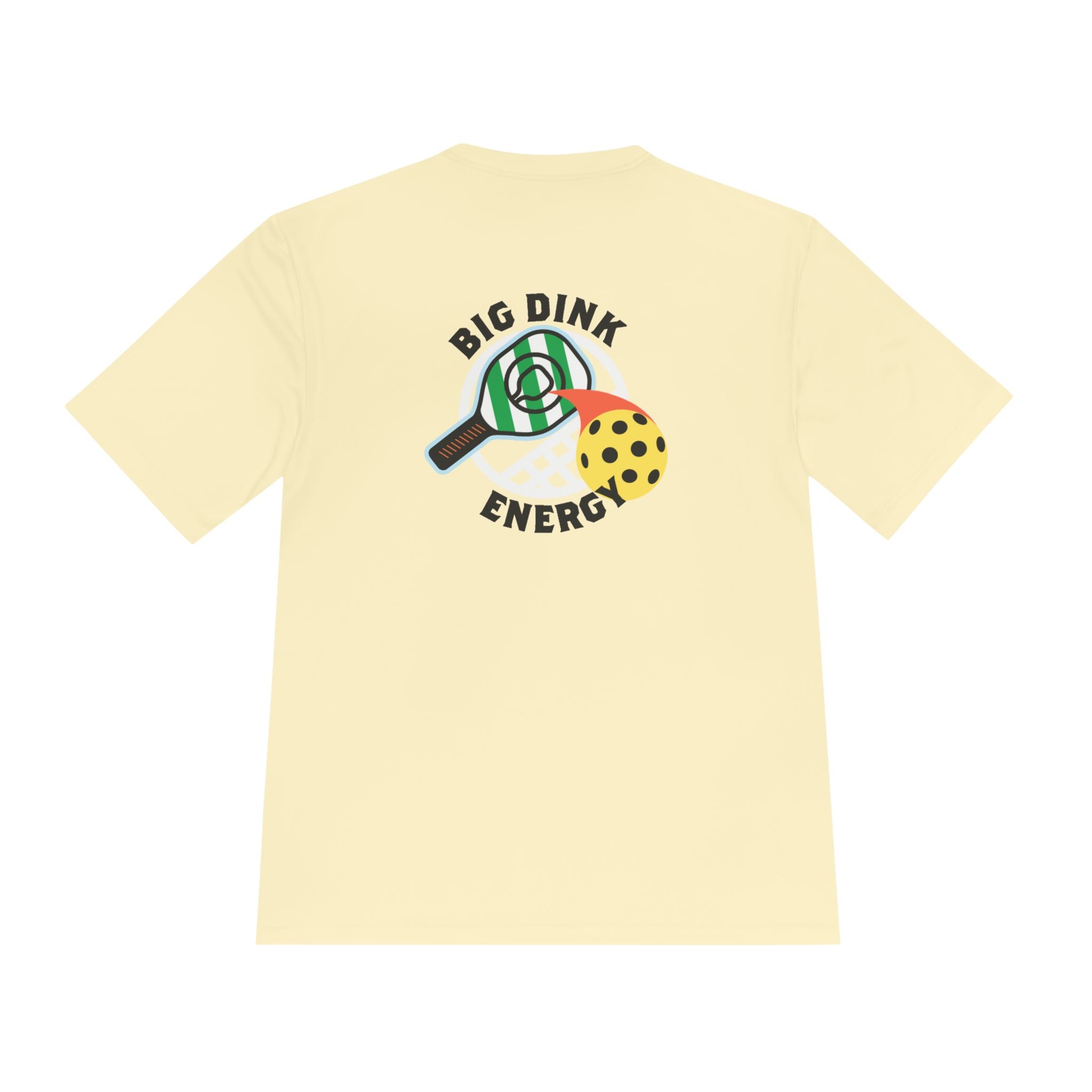Big Dink Energy Unisex Performance Tee Heather Grey with Green