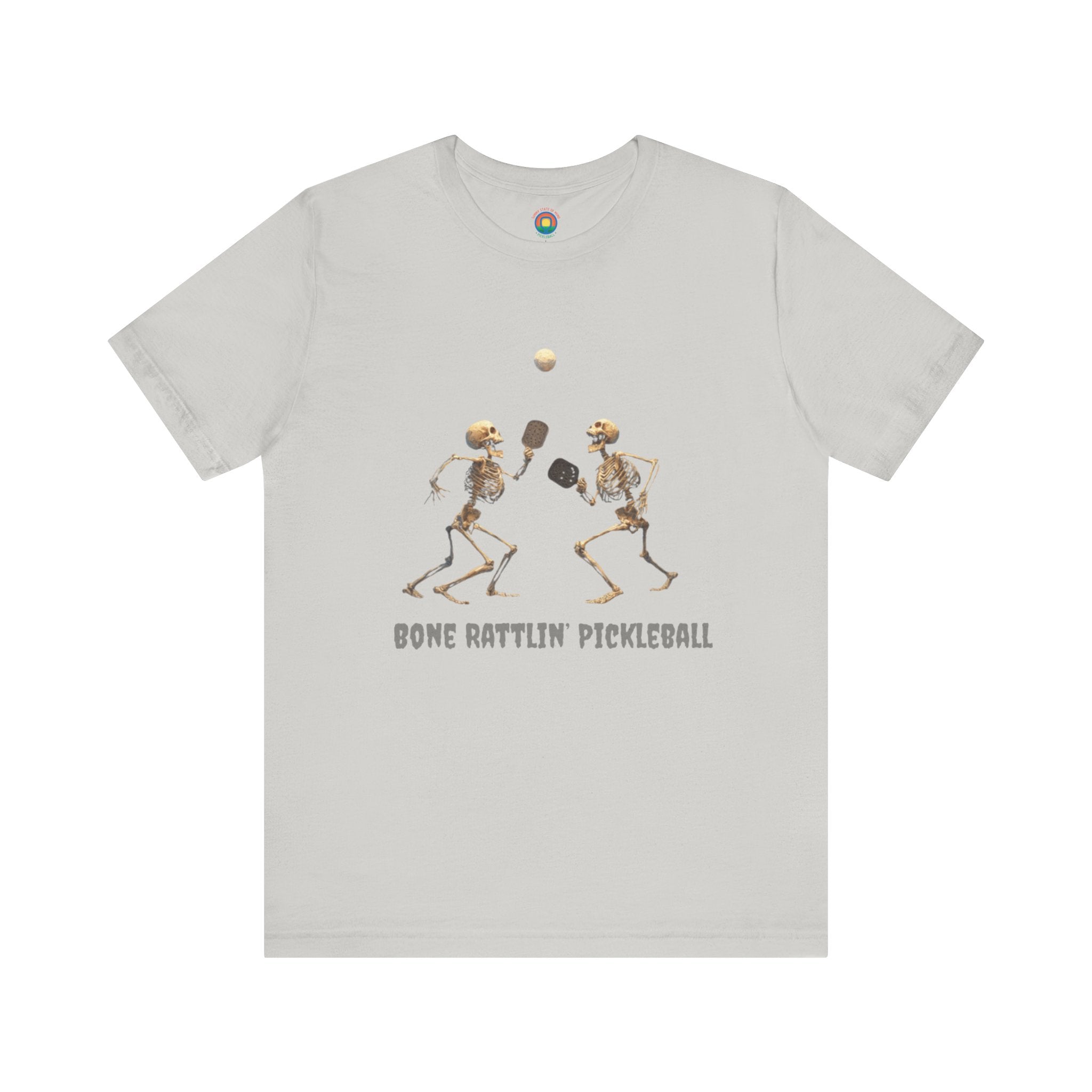 Skeleton Rattlin' Pickleball Tee – Funny Halloween Unisex Shirt for Players, Casual Style & Gift for Friends