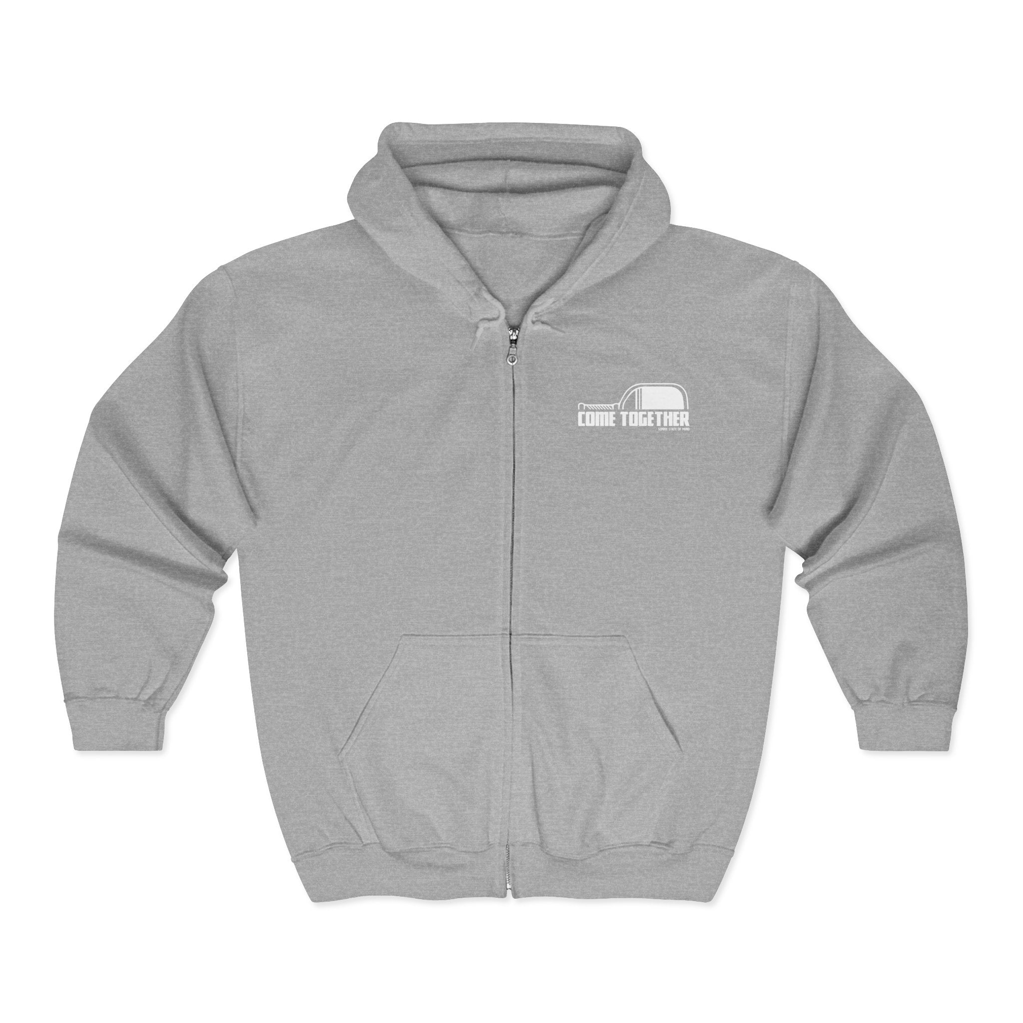Pickleball “Come Together” Zip-Up Hoodie – Retro Unisex Style