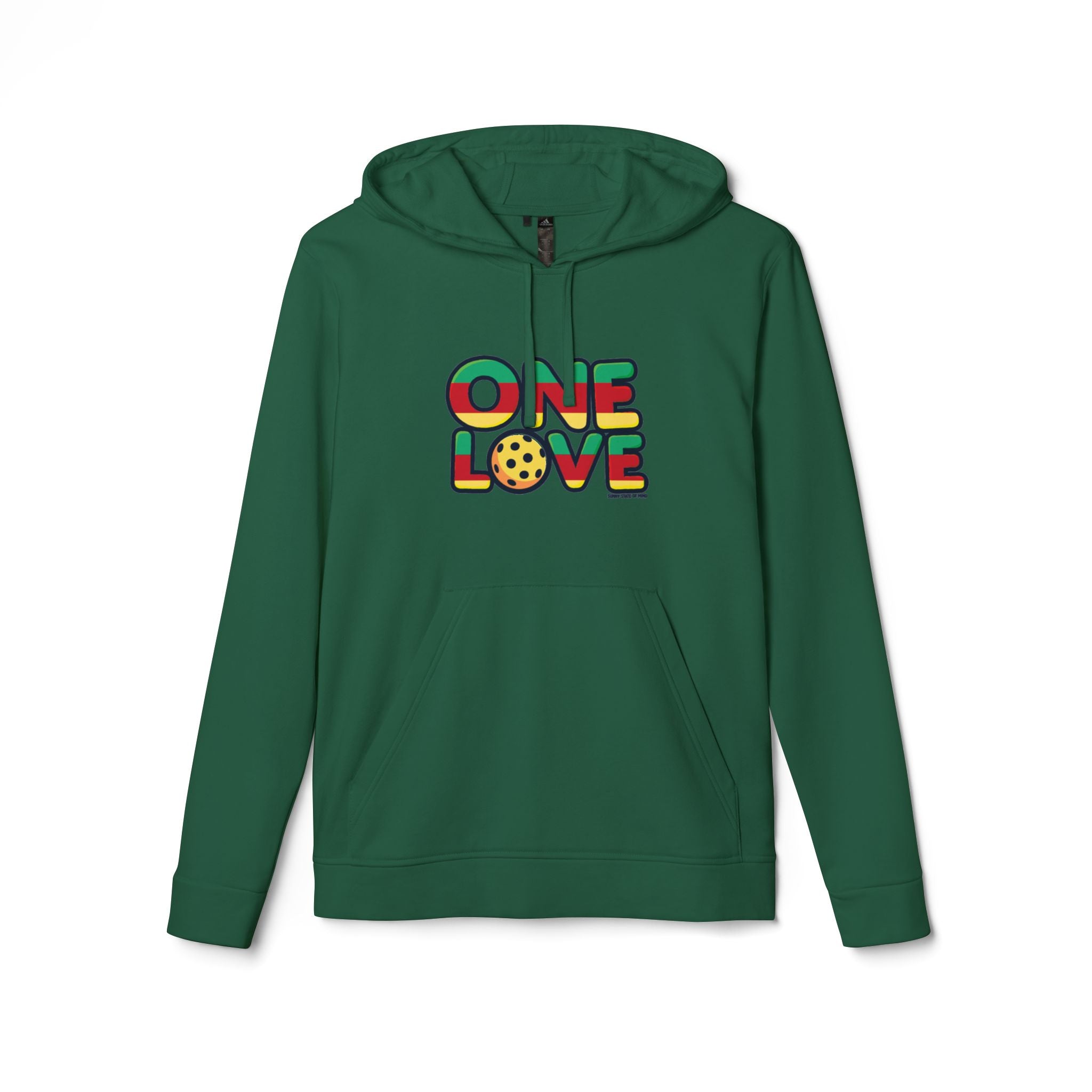 One Love adidas Unisex Fleece Hoodie - Celebrate Unity and Comfort