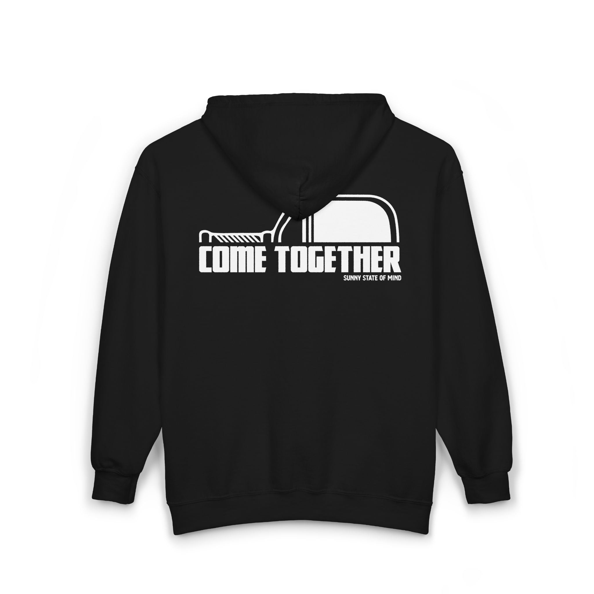 Pickleball “Come Together” Zip-Up Hoodie – Retro Unisex Style